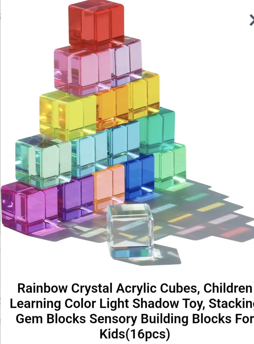 Rainbow Crystal Acrylic Cubes